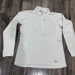 Outdoor Research Vigor Quarter Zip XL Off White Thermal Waffle Knit